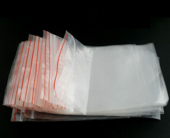 Plastic Zip Lock Plastic Bags Rectangle Transparent 22cm x15cm(8 5/8" x5 7/8"), 8 PCs: Default Title