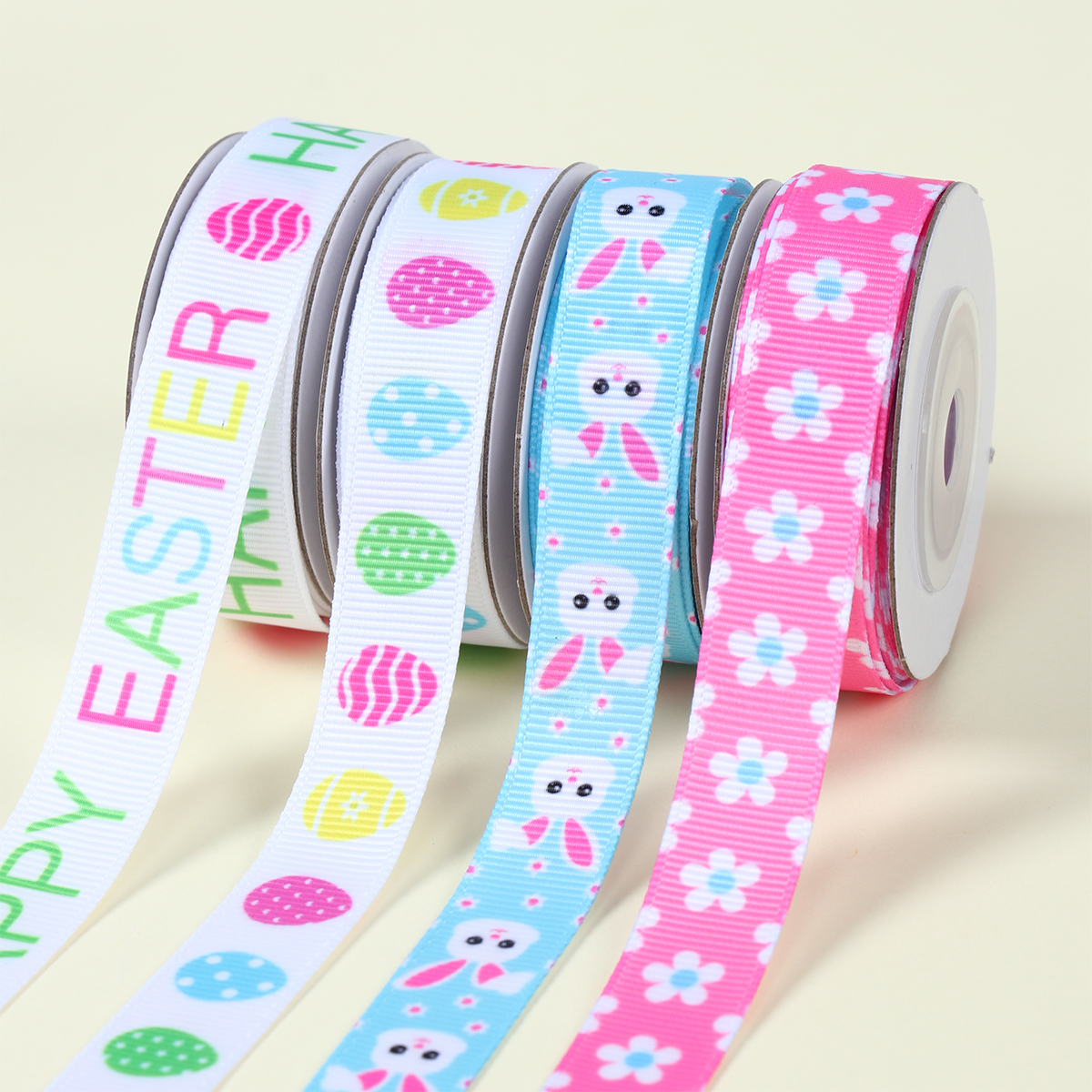 Vrolijk Pasen Lint Paasdecoratie 2025 voor thuis Polyester Cadeaupapier Lint DIY Ambachten Vrolijk Pasen Feestartikelen