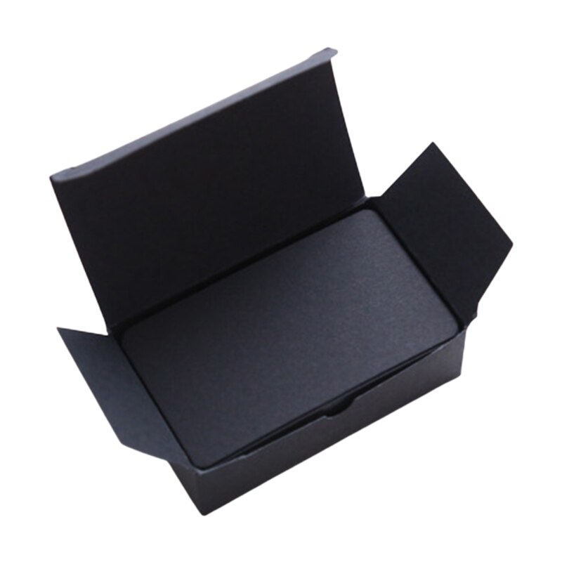 100 Sheets of Kraft Paper Card Blank Business Card Message Memo Party Thank You Card Label Bookmark Name Card: Black