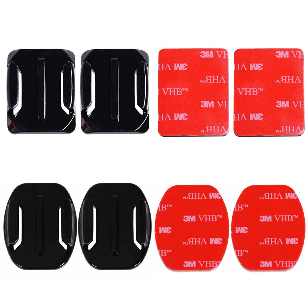 8 STKS Platte Gebogen Mount Set Sticker 3 M Lijm Voor Sony Action Cam HDR AS20 AS15 AS100V AS30V AZ1 AS200V FDR-X1000V accessoires