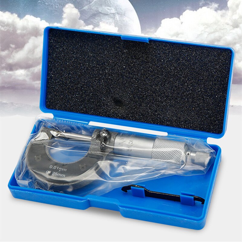 Precision Diameter Micrometer Caliper 0-25mm Hard Matte Alloy 0.01mm Precision Screw Microscope Tool Gauge