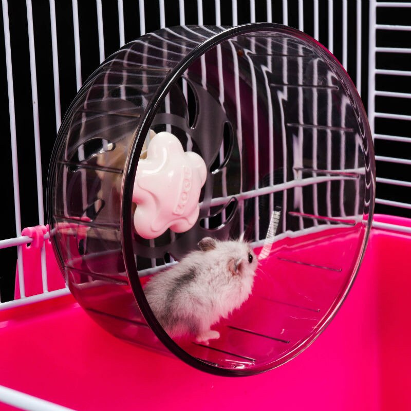 Plast hamster hjul legetøj sport løbehjul lille kæledyr egern chinchilla lille mus skridsikker lydløs løb træningslegetøj