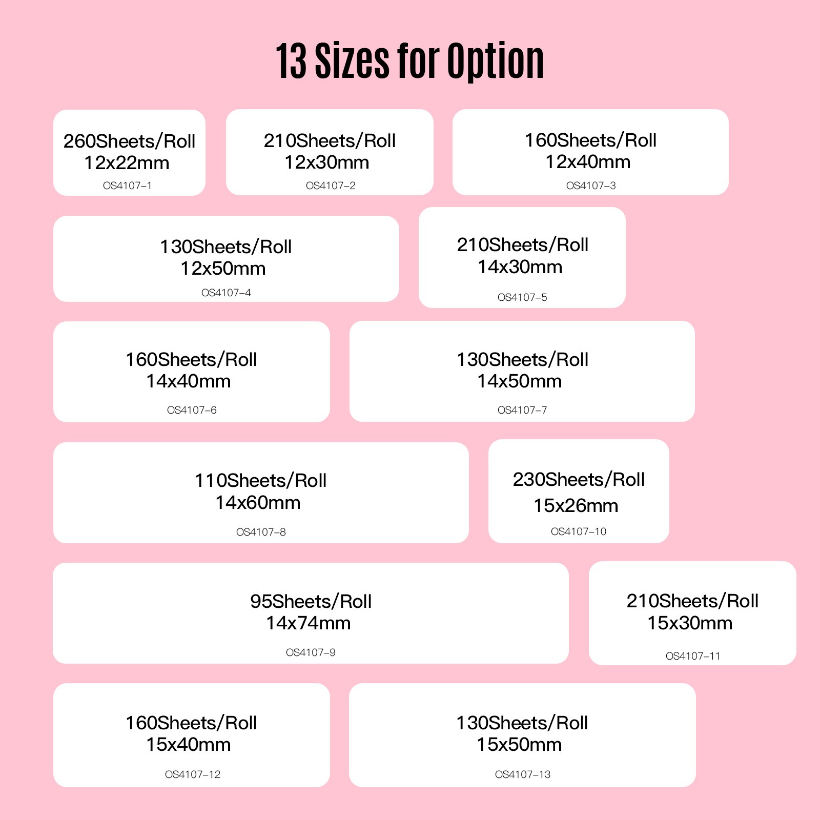 Aibecy Blank Label Paper Self-Adhesive Thermal Paper Roll 15*50mm 130sheets/roll Compatible with Phomemo D30 Thermal Printer