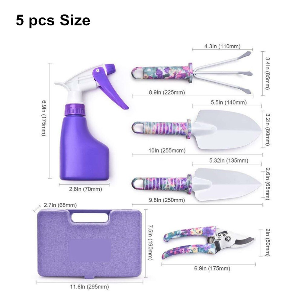 5 pièces/10 pièces ensembles d'outils de jardin pelle de plantation sécateurs râteau vaporisateur bouteille jardinage ensemble d'outils de plantation horticole