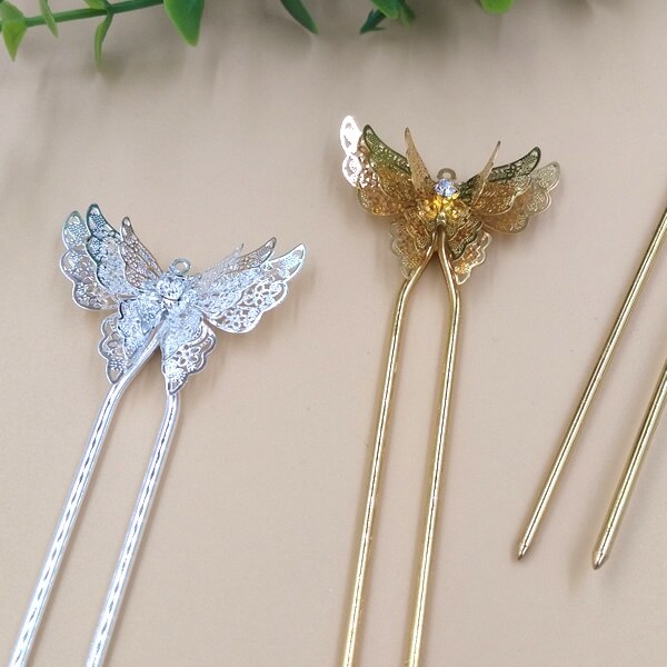 2 uds 25x35mm mariposa largo pelo horquilla pinzas para el pelo horquillas boda pasadores horquillas Accesorios para peinados