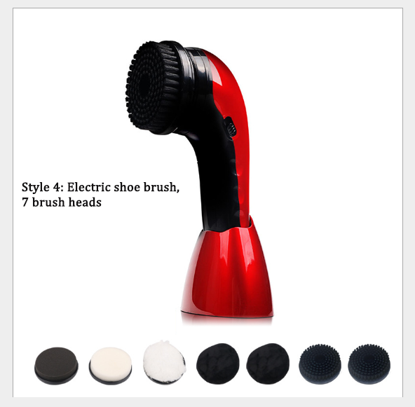 Machine de nettoyage de chaussures électrique Portable rechargeable huilage pratique cirage machine de polissage 5/7 têtes de brosse interrupteur à une touche