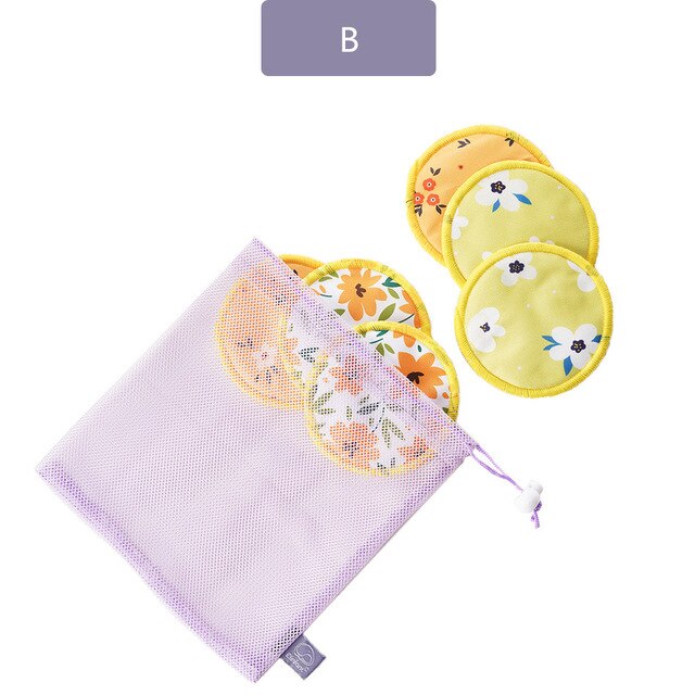 6 Stks/set Mom Herbruikbare Biologische Bamboe Borst Kompres Waterdicht Wasbare Nursing Zoogcompressen Voeden 3 Lagen Dikke Pads: 6Pcs AA211