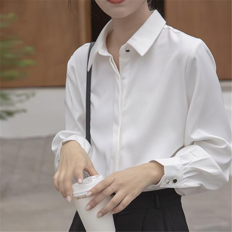 Aelegantmis Soft Office Lady White Shirt for Women... – Vicedeal