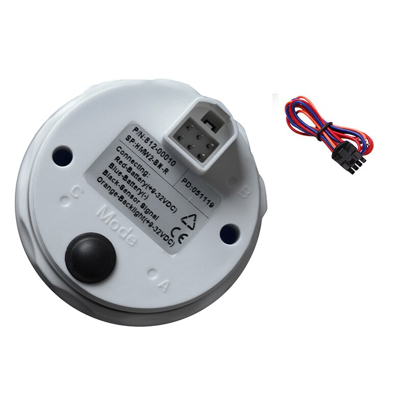 8 farbe Hintergrundbeleuchtung Stiefel Wasser Füllstandsanzeige Anzeige Auto Lkw Marine Wasser Panzer eben Messgerät Edelstahl Instrument 52MM9-32V