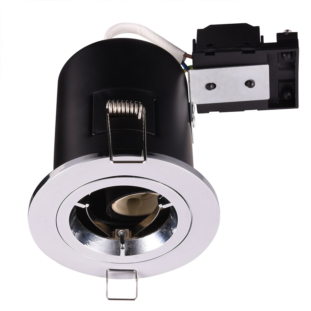 90 minutter brannklassifisering  gu10 led downlight med dimbar led pære  gu10 led downlight soverom kjøkken innendørs spotlight  d30: 1pc uten pære / Belagt krom-l