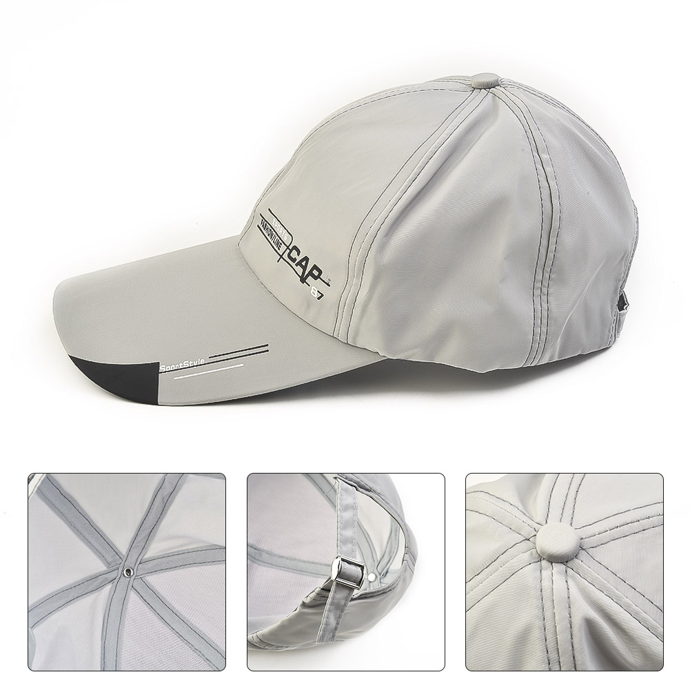 1 gorra de béisbol de ala larga, gorra con visera, impermeable, deporte, lengua de pato, mujeres, hombres, gorra de béisbol de secado rápido para exteriores, gorra ajustable para el sol