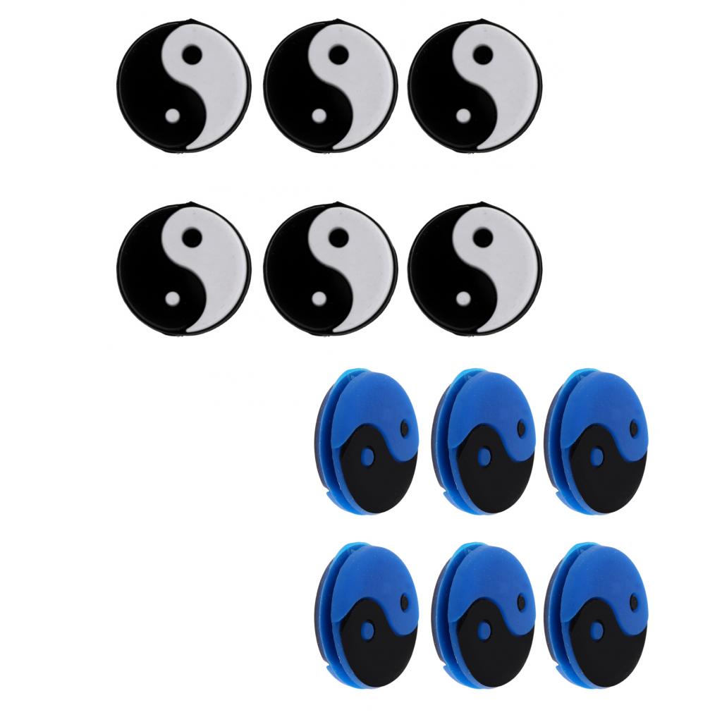 6 Stuks Yin En Yang Tennisracket Vibratie Demper Schokdemper