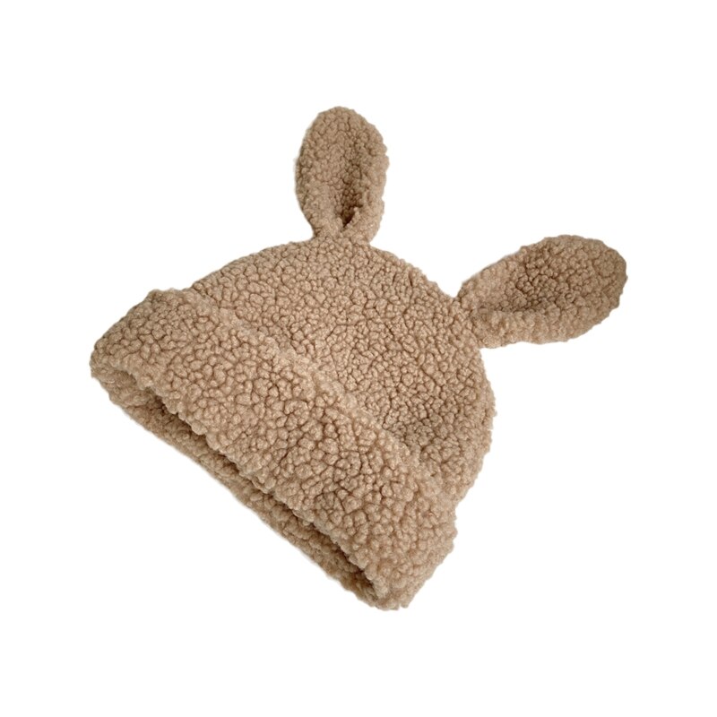 Cute Bunny Ears Hat Outdoor Lamb Wool Cap Fluffy Beanie Winter Warm Xmas for Wife Girlfriend Teens Sisters Lover
