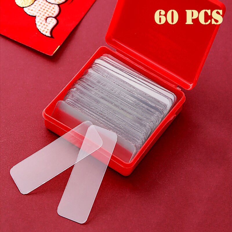 60Pcs Herbruikbare Dubbelzijdige Tape Plakband Grip Sterke Kleverige Clear Sticky Zelfklevende Tape Voor Posters Muur deco