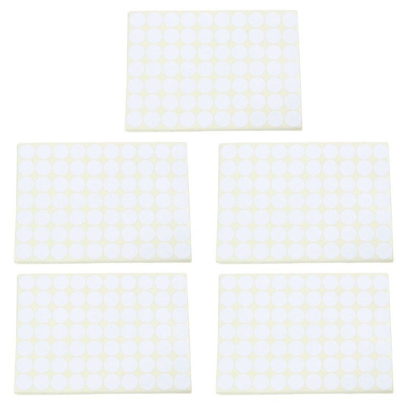 75Pcs 19Mm Circles Round Code Stickers Self Adhesive Sticky Labels White: Default Title