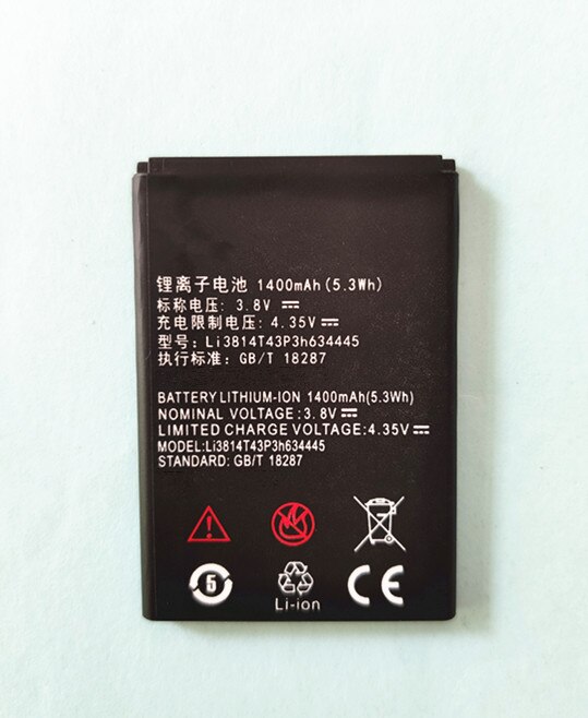 Telefoon Batterij Voor Zte Blade L110 A112 V815W Li3814T43P3h634445 1400 Mah Oplaadbare Telefoon Batterij Op Voorraad