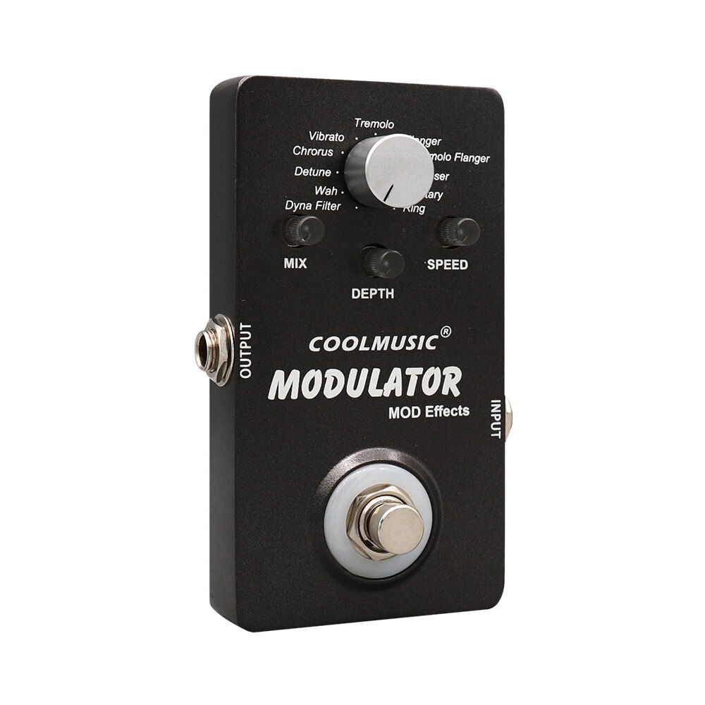 COOLMUSIC-modulateur numérique de guitare électrique, pédale d'effet 11 effets de Modulation, True Bypass, coque entièrement métallique noire