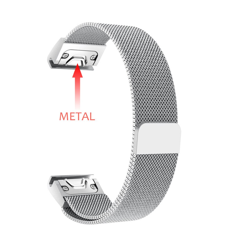 26 22 20mm klockarmband för garmin fenix 6x 6s 6 pro 5x 5 5s 3 3hr klocka snabbkopplingsarmband i rostfritt stål