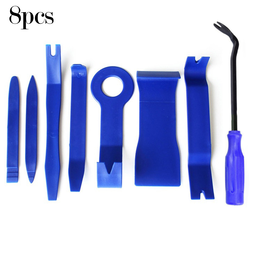 Car Mechanical Workshop Tools Car Door Clip Panel Audio Video Interior Trim Panel Dashboard Removal Repair Tool Kit Car Remover: WHITE