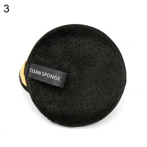Makeup Remover Puff Women Soft Sponge Makeup Remover Powder Puff Face Cleaner Cleansing Cloth Pad Cleansing Powder Puff: Black