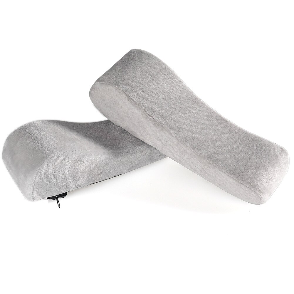 2Pcs Chair Armrest Pads For Office Home Memory Foam Slow Rebound Elbow Relief Pillow Support Hand Arm Rest Pads: C  Gray