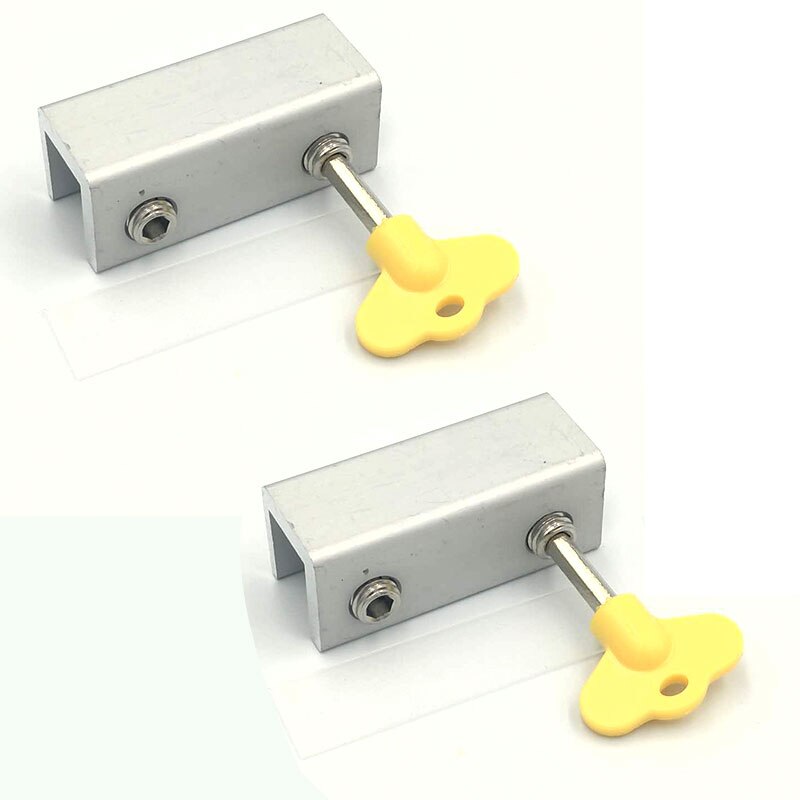 2Pcs/Lot Child Window Restrictor Security Locks Stainless Steel Door Window Limit Lock Prevent Children From Falling Safety Lock: C