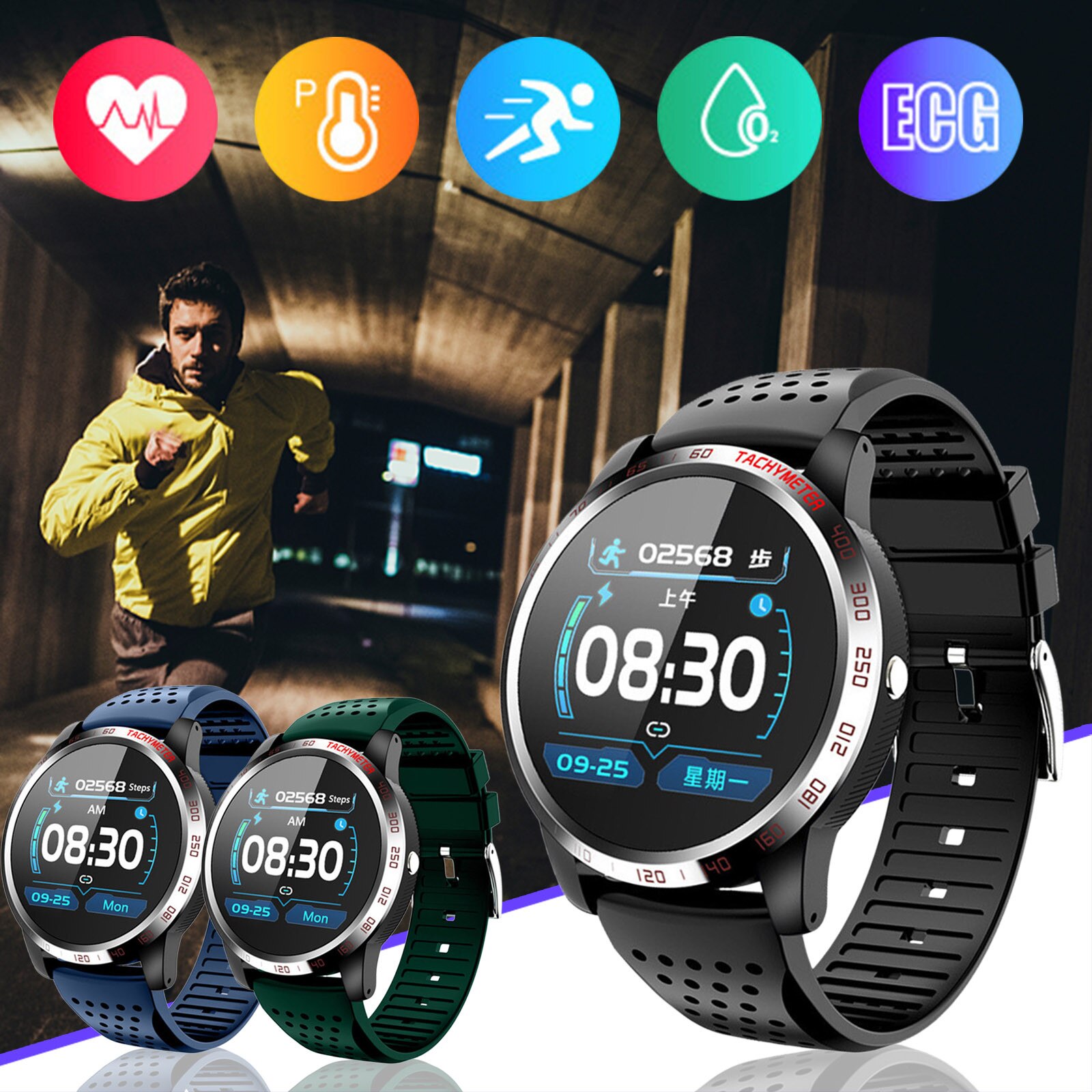 W3 Clever Uhr Gesunde Herz Bewertung Blutdruck Elektrokardiogramm Blut Sauerstoff Herz Bewertung Sport Fitness Reloj SmartWatch