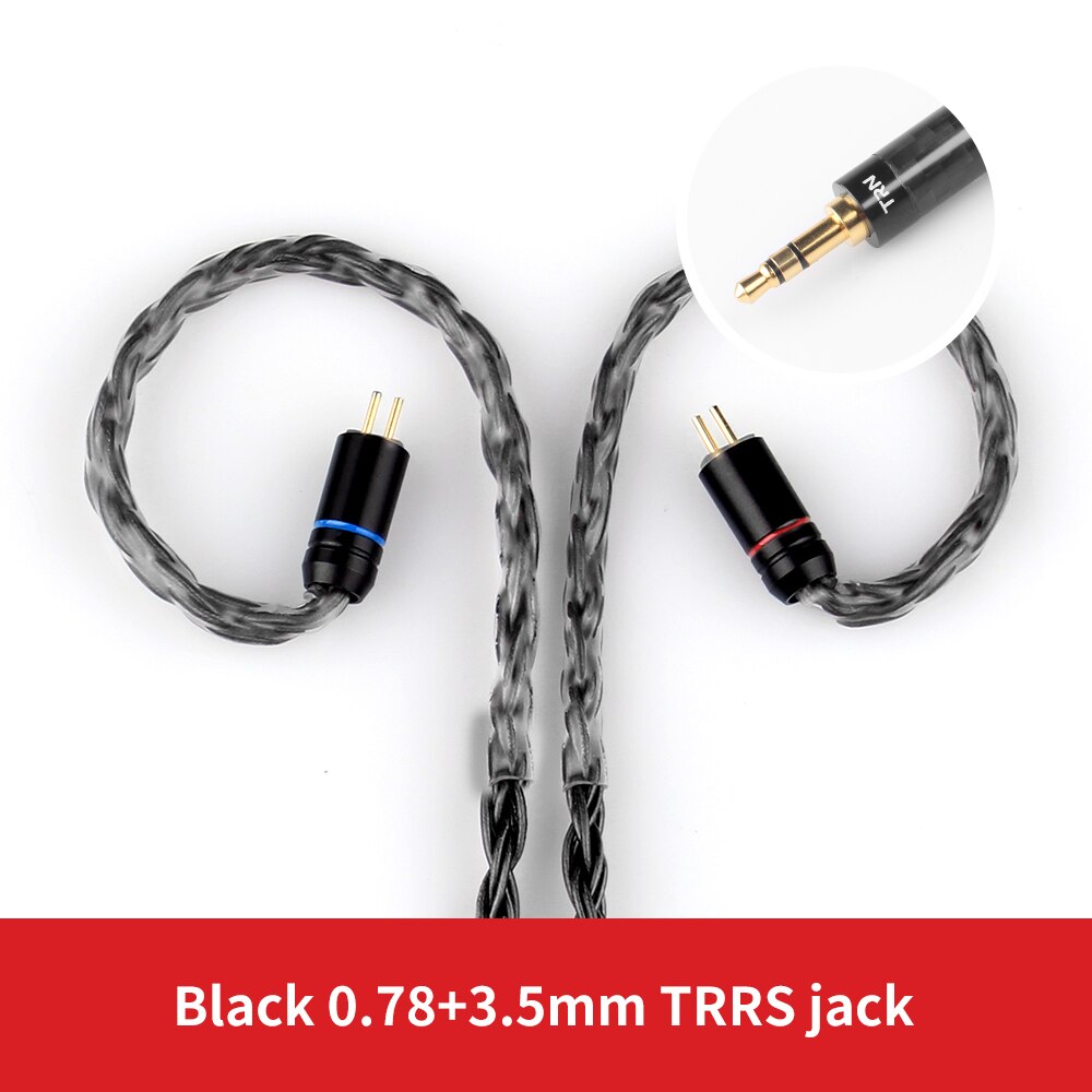 TRN 16 Core Silber Überzogene Kopfhörer Kabel 2,5mm 3,5mm 4,4mm zu 0,75 0,78 2pin mmcx Ausgewogene Hifi ersatz Kopfhörer Kabel