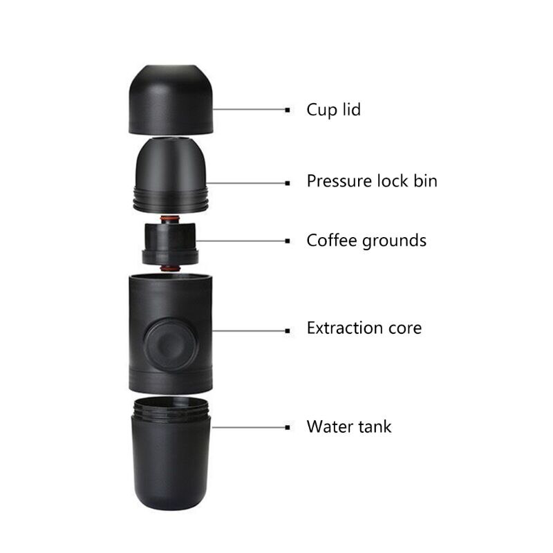 Mini Manual Portable Coffee Maker Espresso Machine Camping Travel Handheld Cup