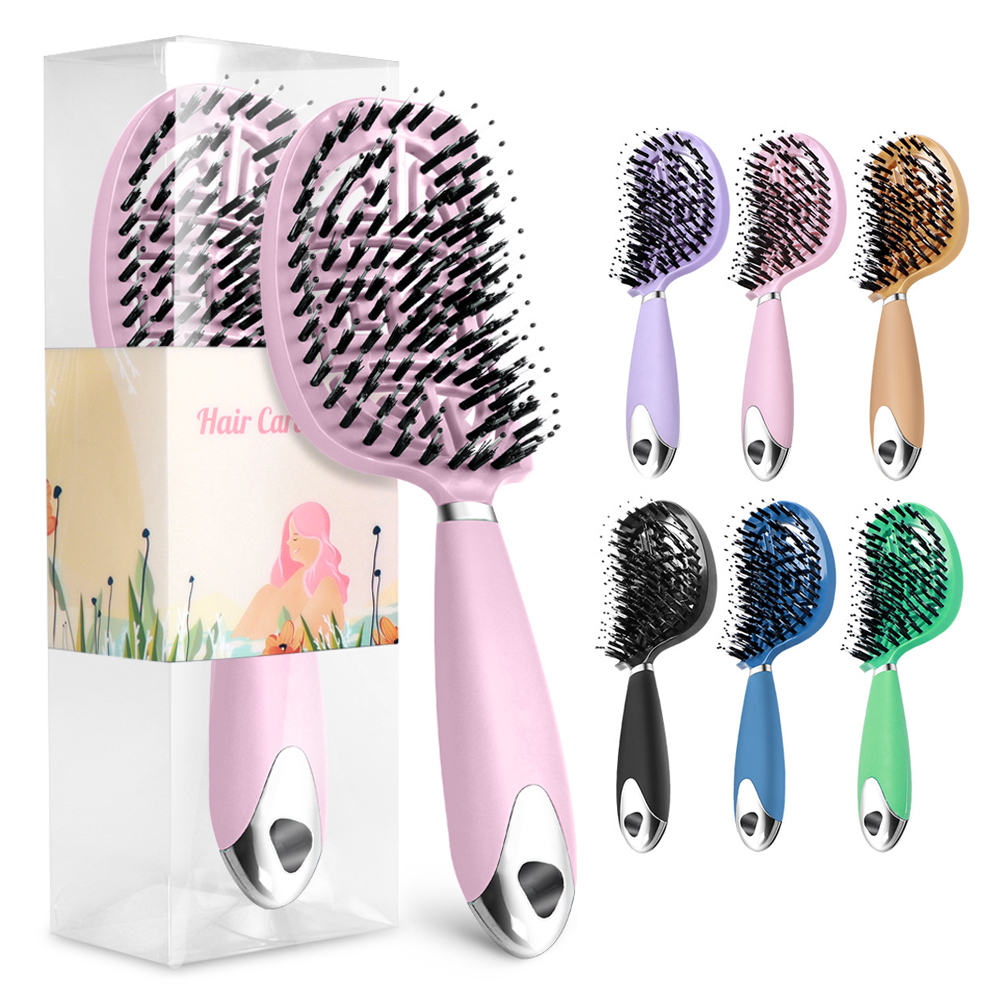Denman Bürste Wildschweinborsten Haarbürste Kamm Kopfhaut Massage Haarbürste Frauen Lockige Detangler Styling Werkzeuge für Damen Haarbürste