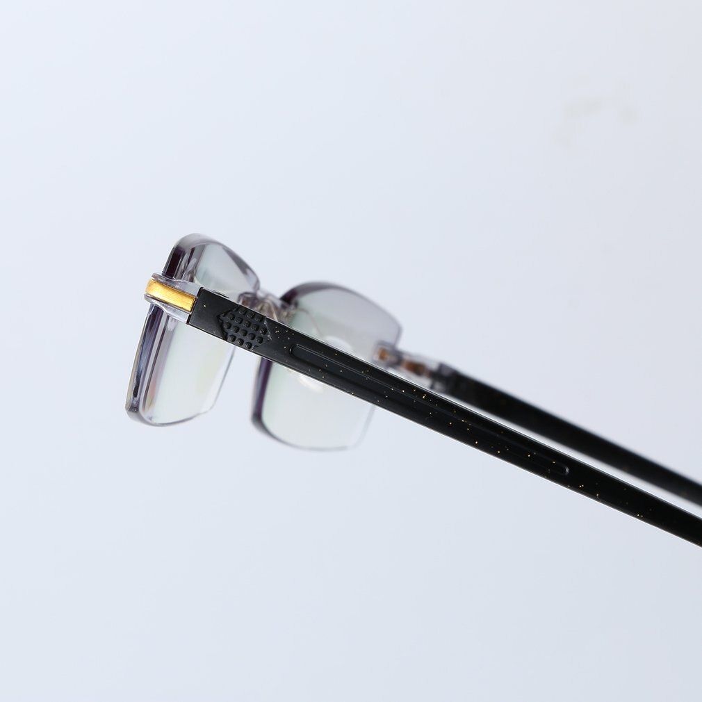 Rimless Diamond-cut Reading Glasses Anti-blue Light and Blue Film Integrated for Women Men +1---+4 Full Degree