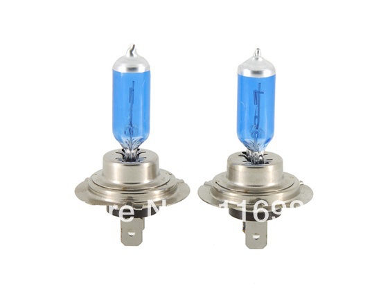 1 Pairs x Super white H7 100W HID Halogen lamp HID Headlight Bulb Kit 6000K 12V