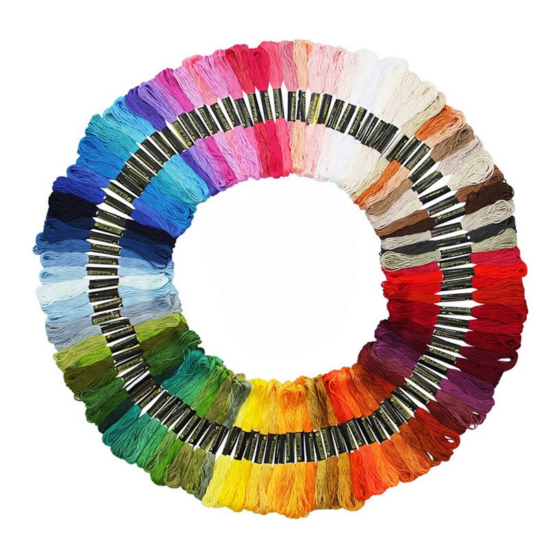 Multicolor Cross Stitch Threads Cotton Sewing Skeins Embroidery Thread Floss Skein Kit DIY Sewing Tool 100pcs embroidery thread