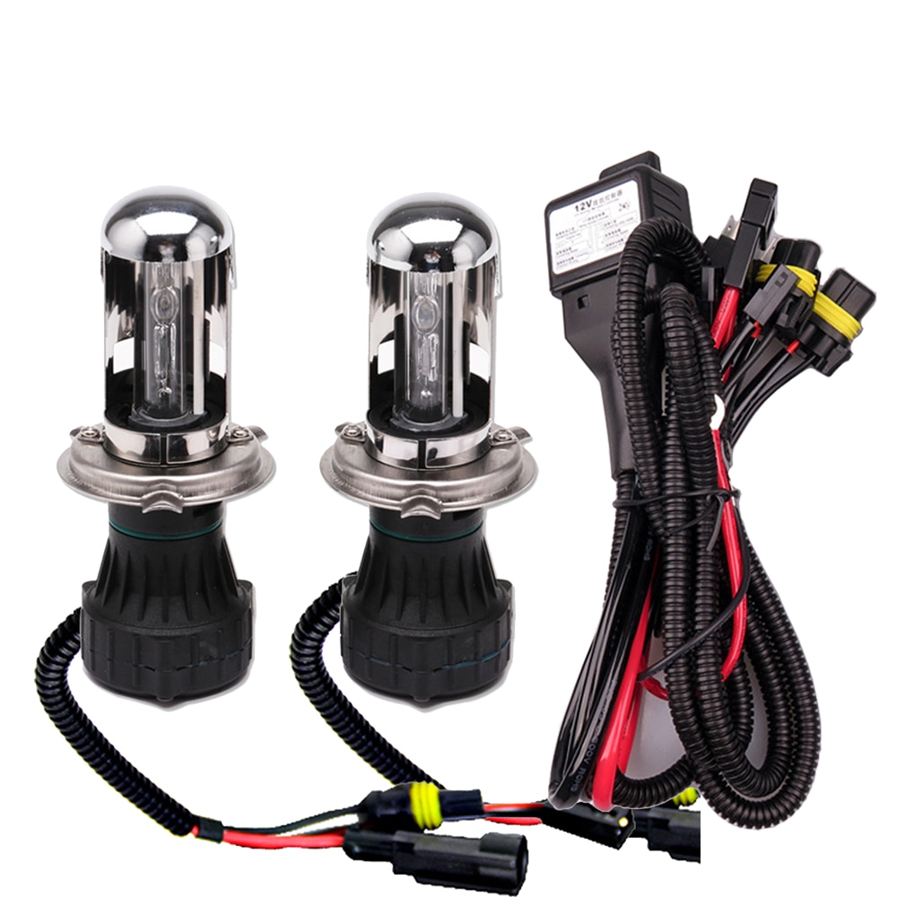 Xenon H4 35W Hi/Lo HID Xenon Headlight Bulb 55W HID H4 H13 9007 Bi-Xenon Xenons Headlamp H4 Xenon Light Bulbs 3000K 4300K 6000K