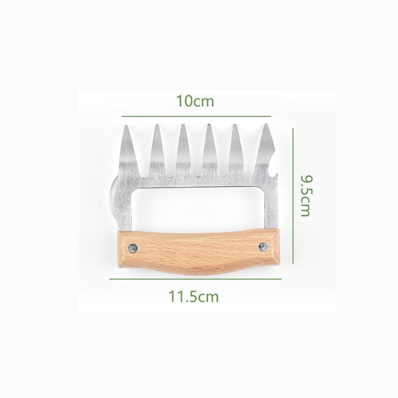 Séparateur de viande en acier inoxydable bbq, outil multifonctionnel BBQ, séparateur de viande, griffes déchirer la viande, couper la viande, bouchons de bouteille d&#39;ouverture