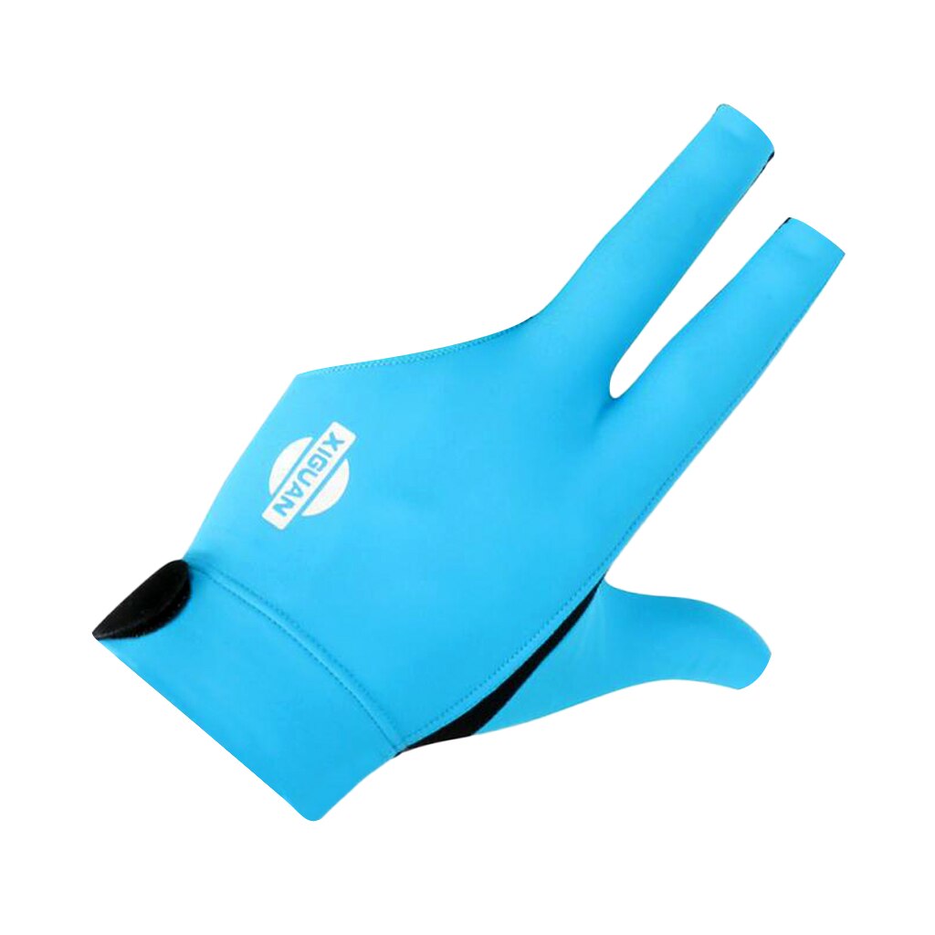 3-Finger tragbar dehnbar Snooker Handschuh Schwimmbad Billard Handschuh für Verknüpfungen Hand 3 Farbe Optionen: Blau