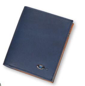 Bluetooth anti-perte alarme portefeuille APP anti-perte portefeuille d'affaires portefeuille en cuir porte-monnaie intelligent anti-perte portefeuille suivi: Bleu