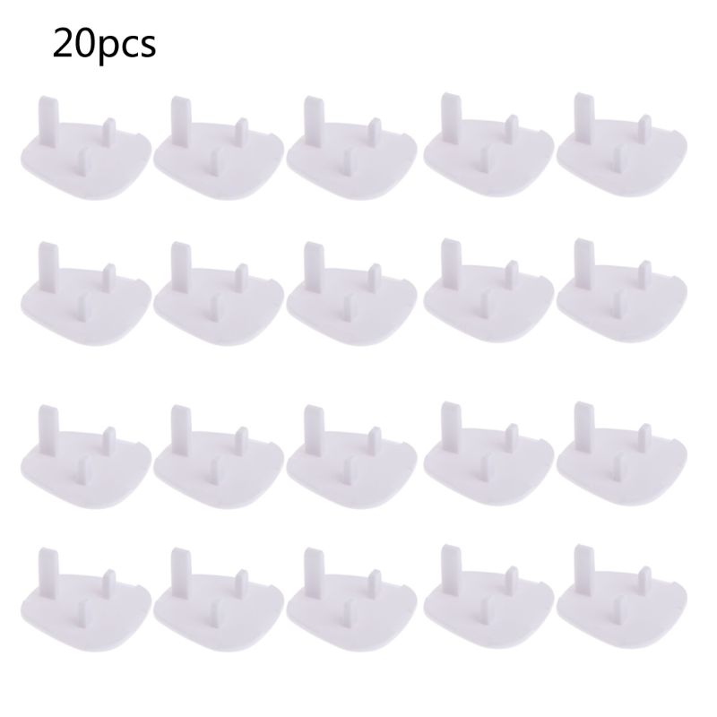 20pcs Baby Safety Child Electric Socket Outlet Plug Protection Security UK Standard Safe Lock Cover Kids Sockets Cover D0AF: B