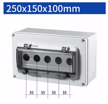 Indoor and outdoor waterproof button switch control box plastic rainproof electric control box box electrical protection cover: A-6