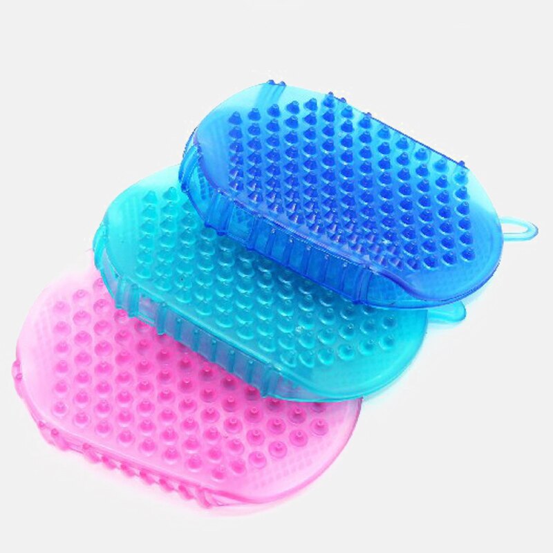1Stck Weiche Silikon Massage Peeling Handschuhe Peeling Handschuhe Footbrush Für Peeling Körper Schlecht Pinsel für sterben Schlecht Körper Pinsel: zufällig