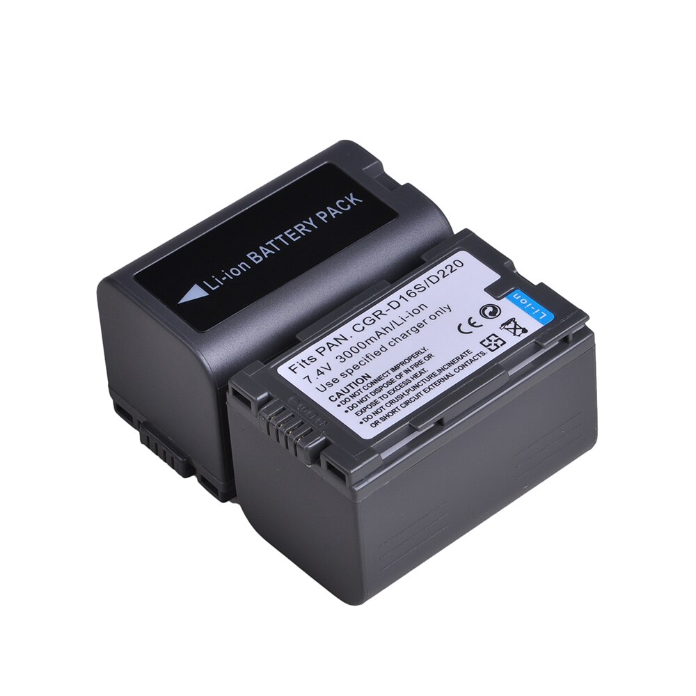3000mah CGR-D220 CGR D220 CGR-D16S CGR D16S Battery For Panasonic CGP-D320T1B CGR-D08A NV-MX300 MX350 MX500 GS11 GS15 Camcorder