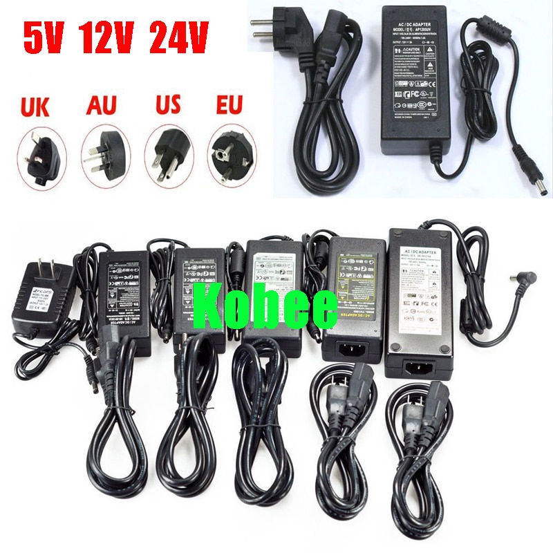 Ac dc adapter oplader  ac 100-240v til  dc 5v 12v 24v 1a 2a 5a 10 aswitch strømforsyning transformer til led strip lys cctv kamera