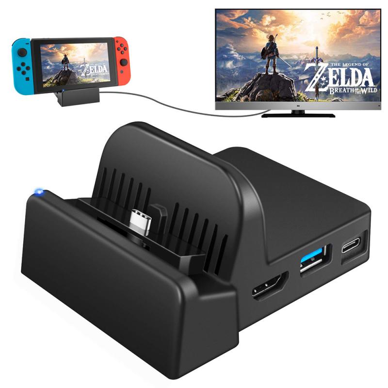 Portable Charging Stand Mini Switch Docking Station TV Converter HDMI-compatible 2.0A Bracket Play Holder For Nintendo Switch