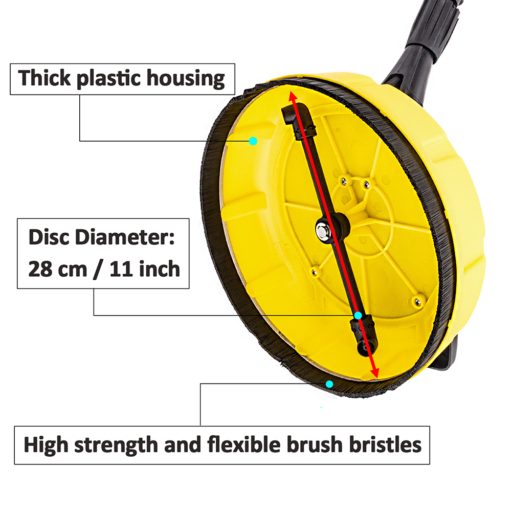 Rondella ad alta pressione adattatore per spazzola rotante disco Multi-superficie lavapavimenti ricambio spazzola rotonda per autolavaggio per Karcher K1-K7