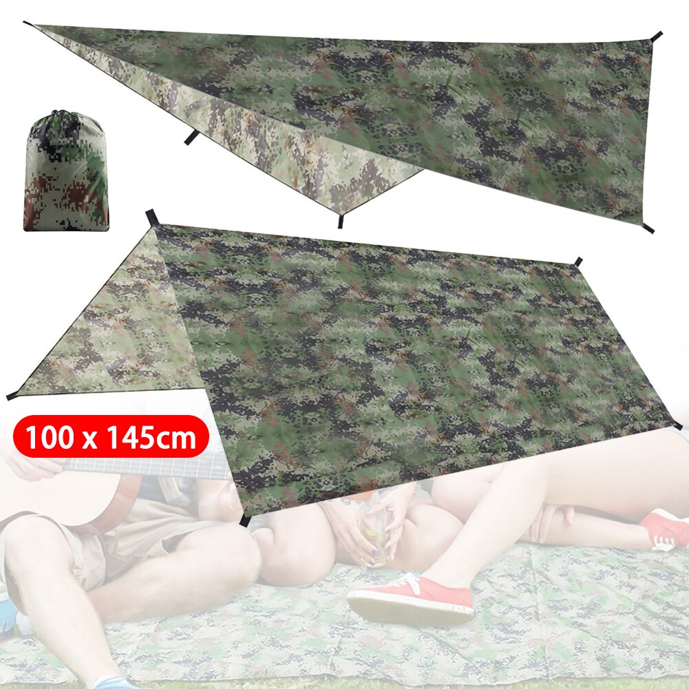 Waterdichte Camping Picknick Tent Tarp Onderdak Hangmat Luifel Zonnescherm Regen Vliegen Cover 100X145CM