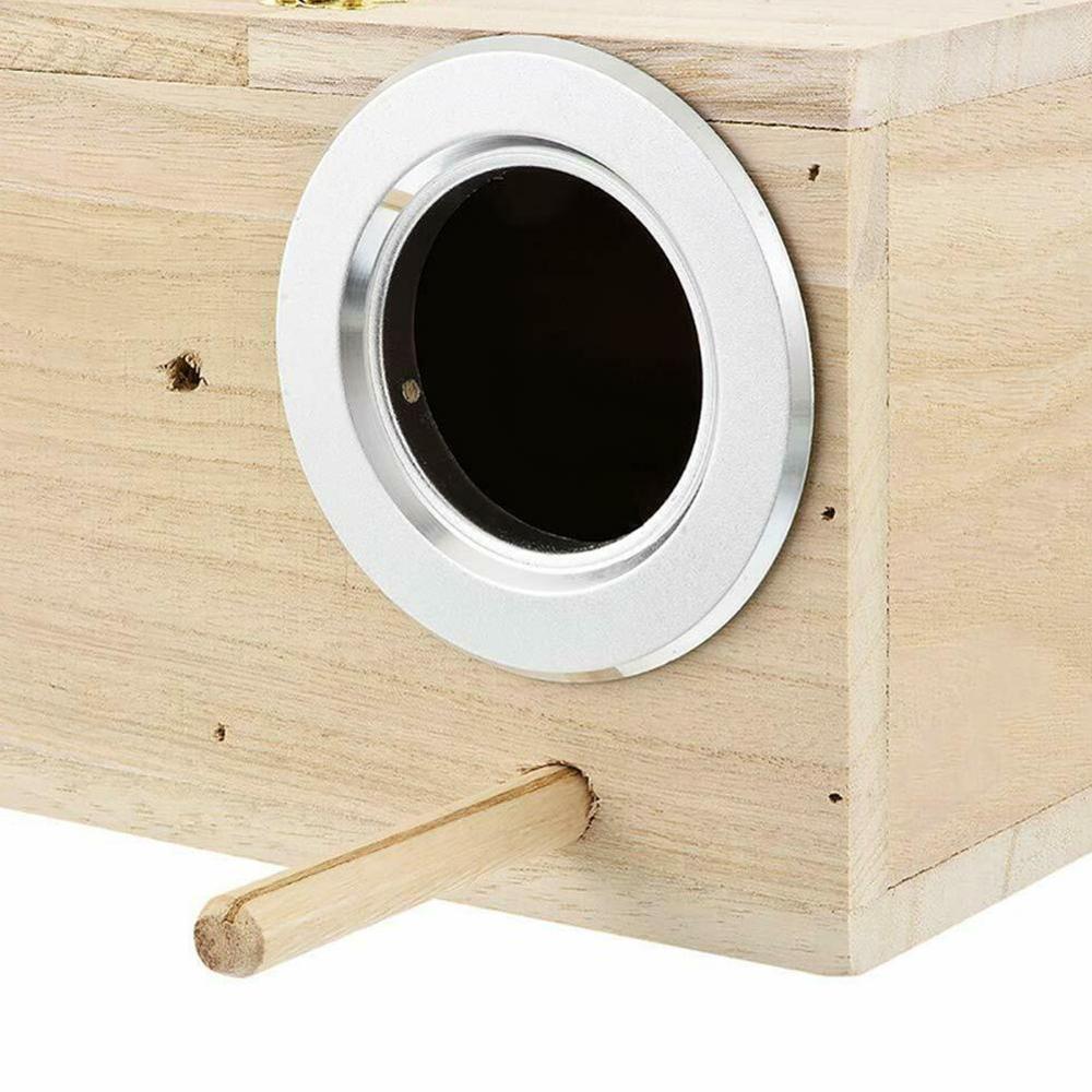 Pet Bird House Parakeet Nest Box Bird House Budgie Breeding Parrotlets Box Box Mating Wood For Lovebirds L6V7