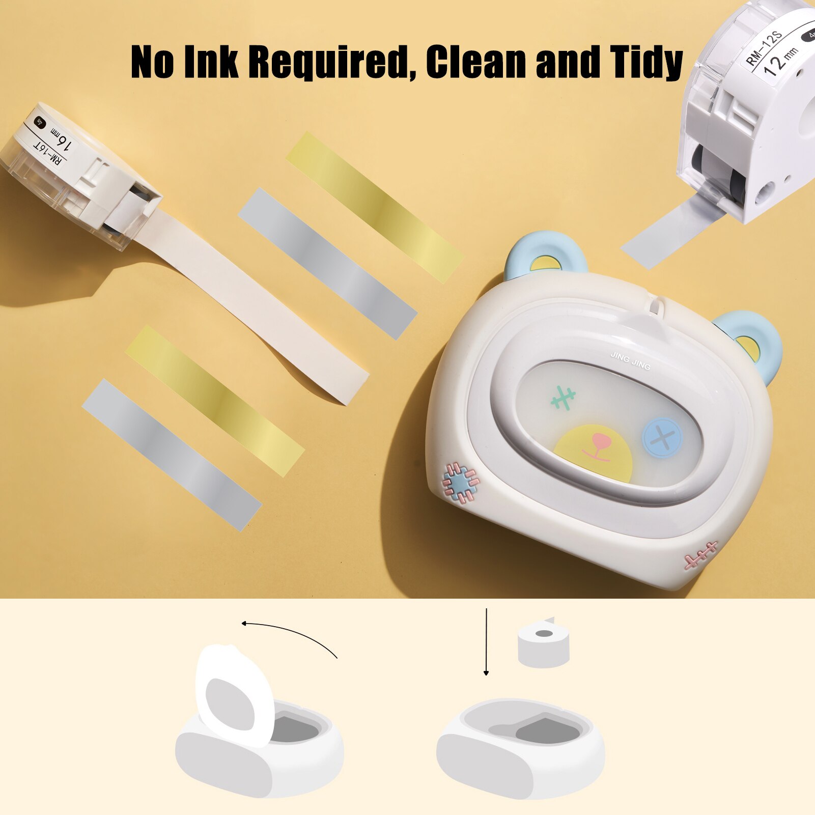 1 Roll Thermische Printer Papier Sticky Adhesive Label Sticker Tape Naam Prijs Barcode Opslag Label Papier Voor T7 Label