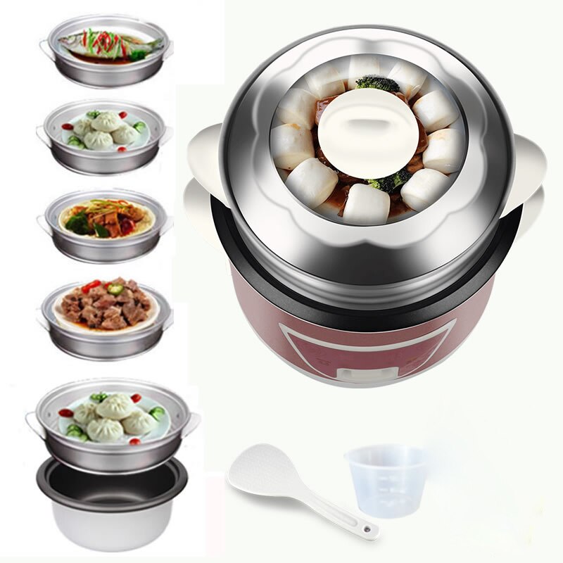 DMWD-Mini olla arrocera automática para el hogar, vaporizador de alimentos eléctrico antiadherente, fabricante de pasteles para el hogar, , 700W, 220V, 4L