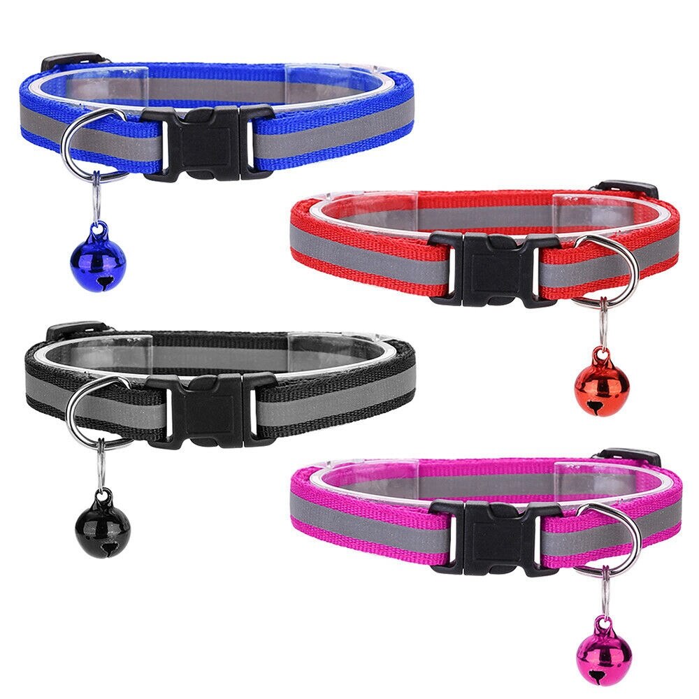 Collier réfléchissant en Nylon clignotant pour chat et chien