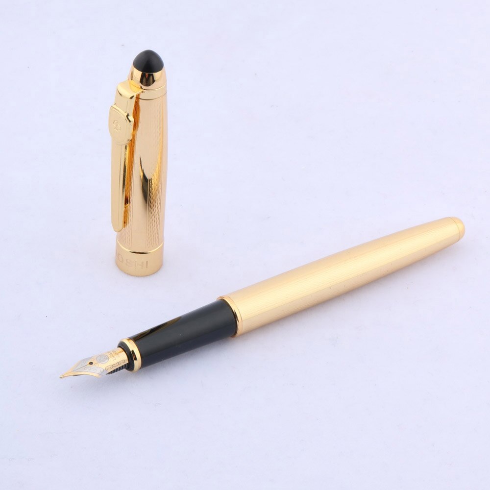 CHOUXIONGLUWEI classique école métal pistolet gris doré vague étudiant stylo plume